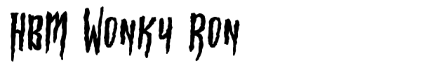 HBM Wonky Ron font preview